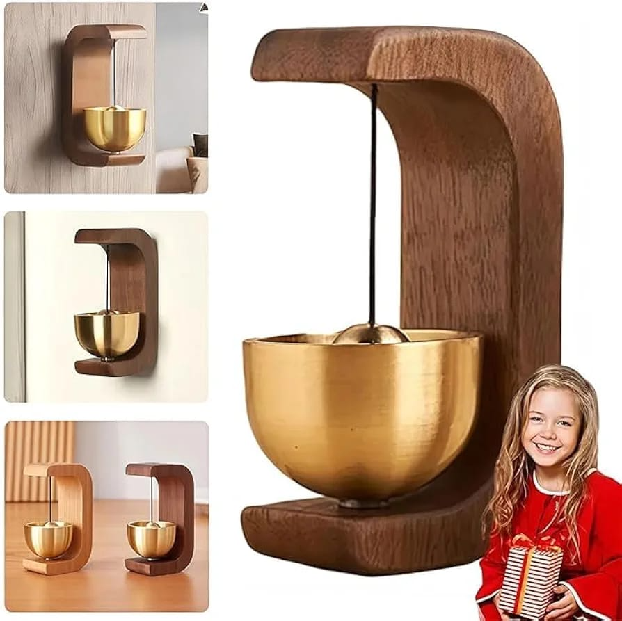 Magnetic / Sticky Brass Bell for Door, Home Décor, Fridge Door ; Gifting