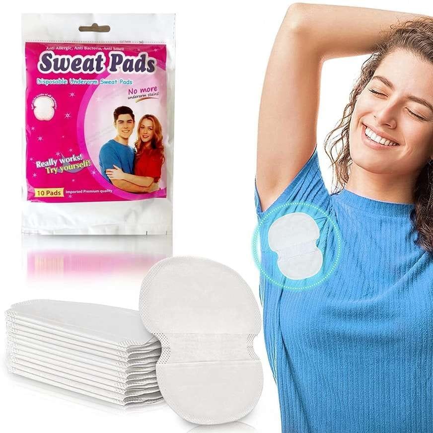 Disposable Underarm Sweat Pads – Pack of 10 for Clothing