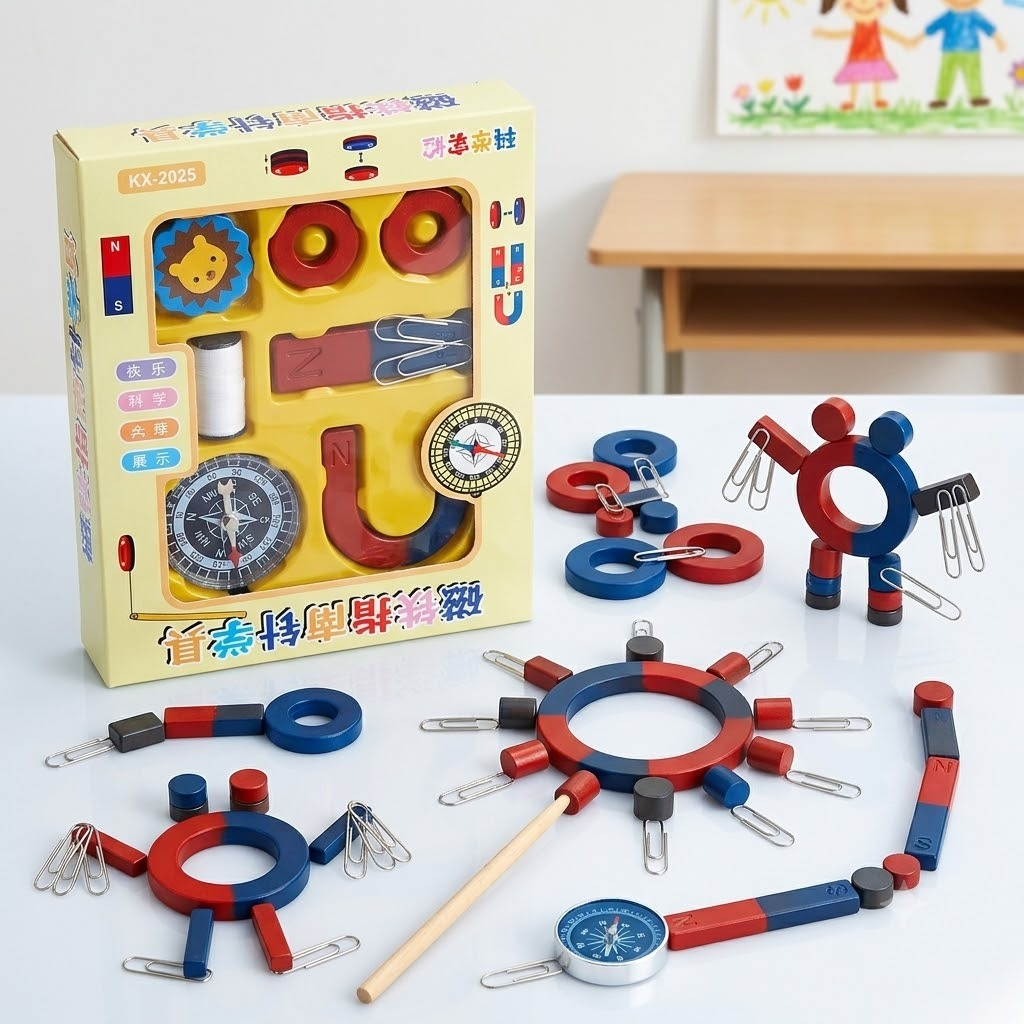 Kids Magnet Science Experiment Kit – Educational Magnetic Learning & STEM Activity Set