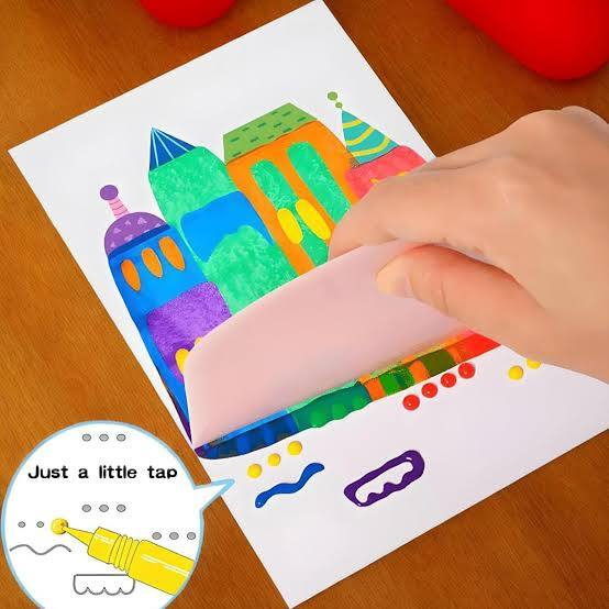 Rainbow Squeeze Art & Craft DIY Painting and Drawing Kit for Kids