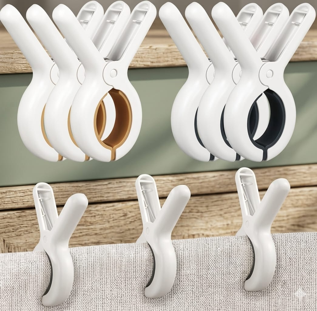 Set of 10 Big Size Clothes Pegs & Clips
