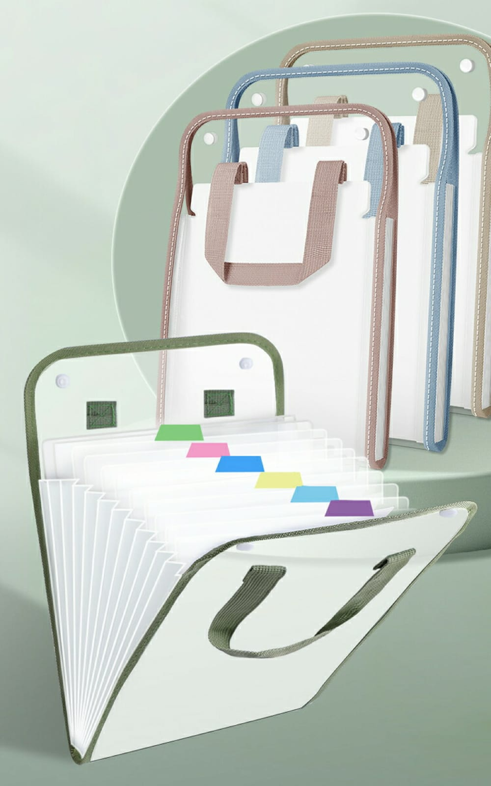 Transparent A4 Size Folder – Expanding Document Organizer with Handle