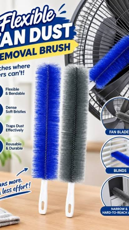 Flexible Fan Dusting Brush – Bendable Fan Blade Cleaner for Non-Disassembly Cleaning