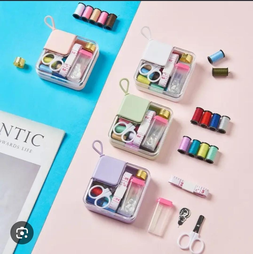 Sewing Box Square – Portable Travel Sewing Kit, Easy to Carry
