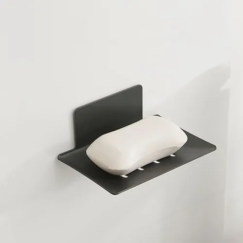 Self Adhesive Stainless Steel Soap Dish – Wall Mounted Soap Holder with Drainage
