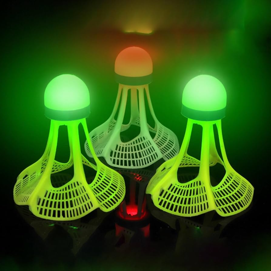 LED Badminton Shuttlecock – Set of 2 Light-Up Shuttlecocks for Night Play