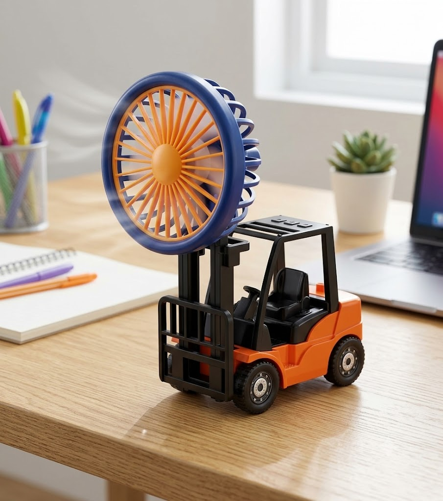 Crane Shaped Mini Table Fan – Compact Desk Fan