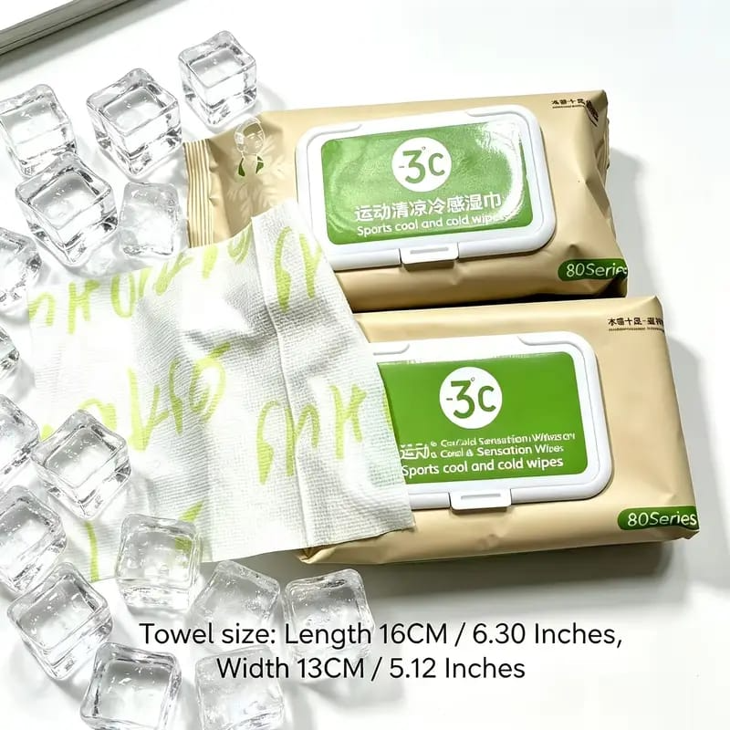 -3°C Cooling Wipes – Pack of 80