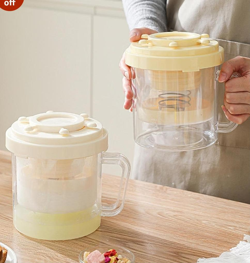 Yogurt Strainer with Lid & Handle – Greek Yogurt Maker and Curd Whey Separator