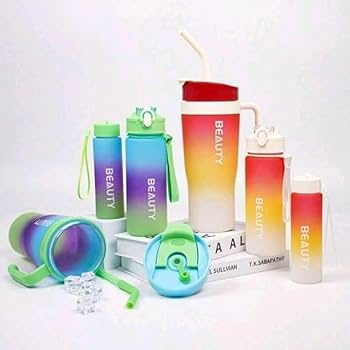 3 in 1 Opaque Water Bottle & Cup Set – 1200ml + 700ml + 260ml