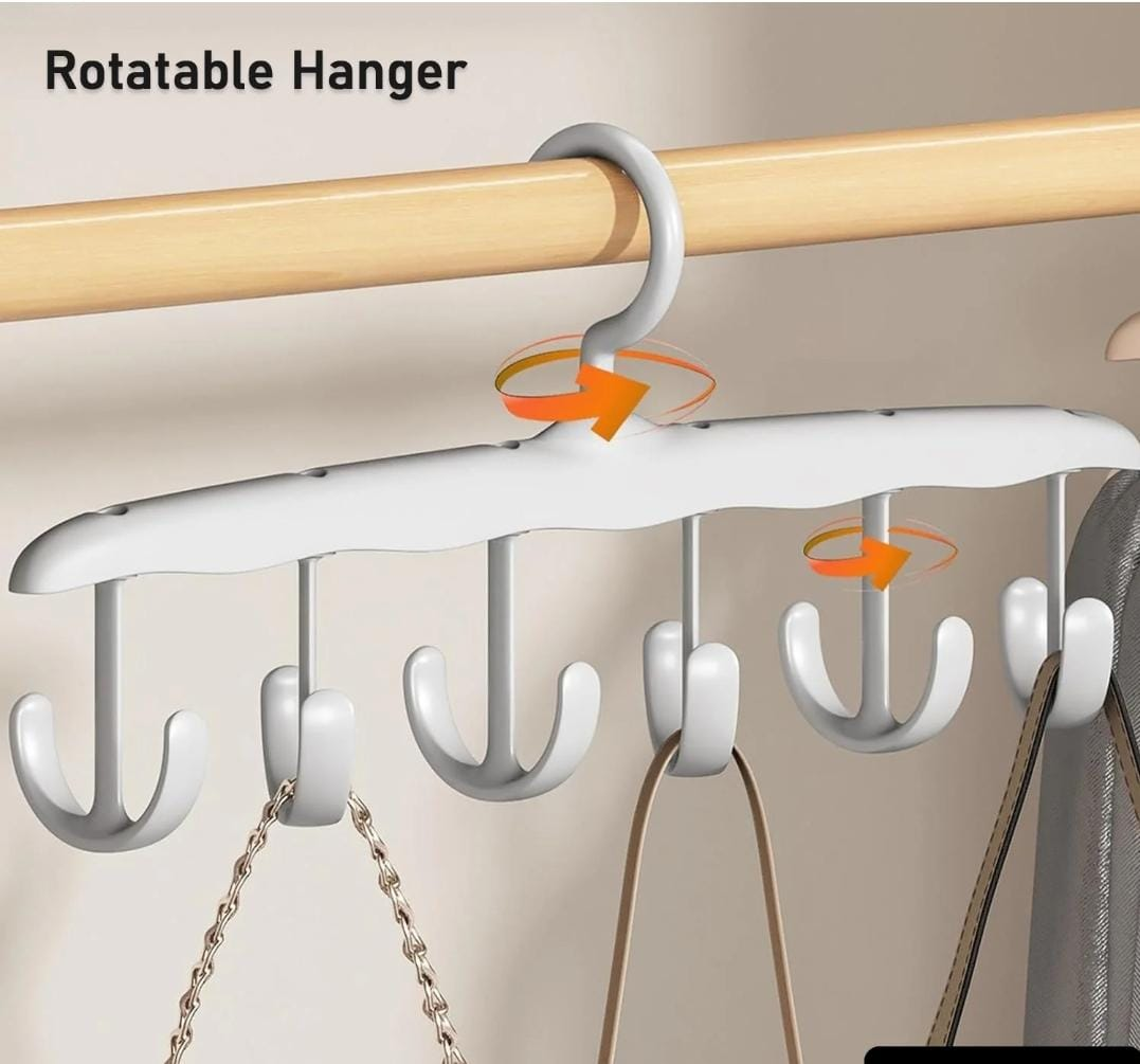SET OF 2 Multipurpose 360° Rotatable Hanger with Multiple Hooks – Space Saving Closet Organizer (Set of 2)