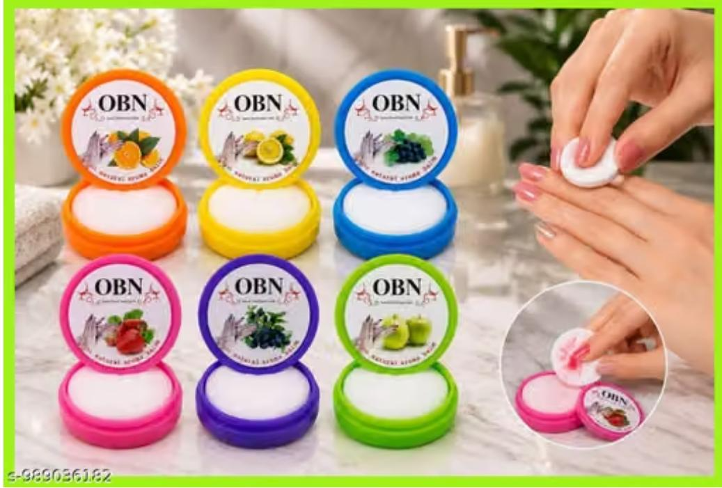 OBN Nail Polish Remover Wipes – Fruit Fragrance Nail Remover Tissues, Pack of 5