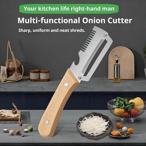 Multipurpose Peeler with Cutter – Stainless Steel Vegetable & Onion Slicer